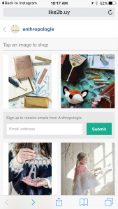 Anthropologie Customer Experience